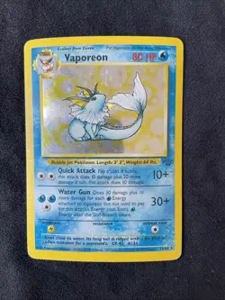 Pokemon TCG Vaporeon Jungle 12/64 Holo Unlimited Holo Rare - Image 1