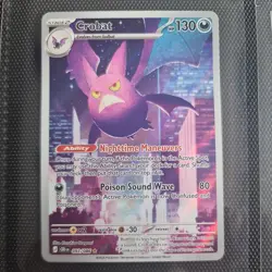 Pokemon Crobat 093/086 Me04: Chaos Rising EN Holo-Full Art Illustration Rare NM - Image 1