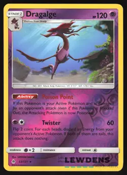 Dragalge - 53/131 - Reverse Holo Rare - Forbidden Light - Pokemon Card - Image 1