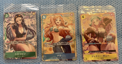 One Piece Card Asia Promo Set Nami P-112 Robin P-111 Bonney P-113 Sealed New - Image 1