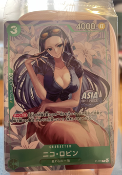 One Piece Card Asia Promo Set Nami P-112 Robin P-111 Bonney P-113 Sealed New - Image 2