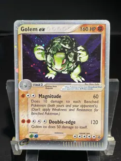 Golem ex 91/97 EX Dragon Holo MP Surface Indent Pokemon Card - Image 1