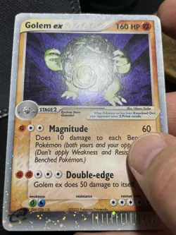 Golem ex 91/97 EX Dragon Holo MP Surface Indent Pokemon Card - Image 3