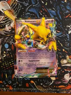 Pokemon Alakazam EX TCG Ultra Rare Holo Card 25/124 XY Fates Collide - Image 1