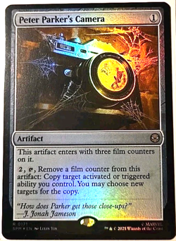 Peter Parker's Camera 0171 Foil Marvel's Spider-Man NM MtG TCG Card - Image 1