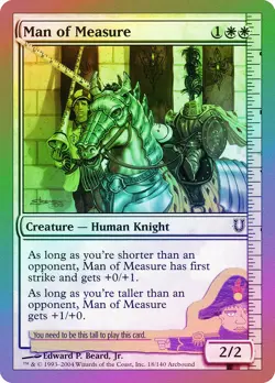 Man of Measure FOIL Unhinged NM White Common MAGIC THE GATHERING CARD ABUGames - Image 1
