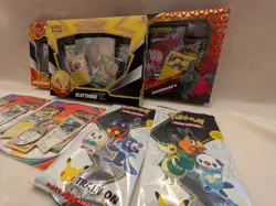 Pokemon TCG Sealed Box Lot: Crown Zenith, Infernape V, Electrode V & Blisters - Image 3