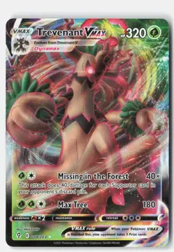 Pokemon tcg SWSH07: Evolving Skies Trevenant VMAX Near Mint or Better - Image 1