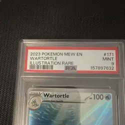 Wartortle SV 151 Illustration Rare 171/165 Holo PSA 9 (2023) - Image 2