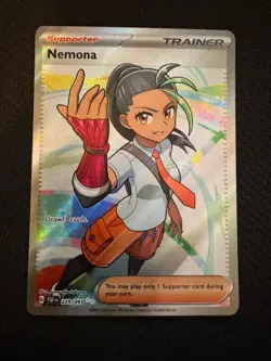 Nemona 229/091 Ultra Rare Paldean Fates Pokemon Holo Near Mint A1 - Image 1