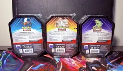 *SEALED* Pokemon TCG Triple Whammy Tin Darkrai Slaking Tyranitar 3 Tin Lot - Image 2