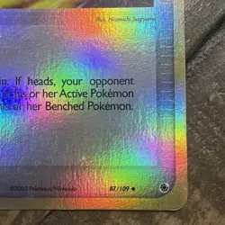 Pokemon Reversal 87/109 Ruby and Sapphire Reverse Holo - Image 4