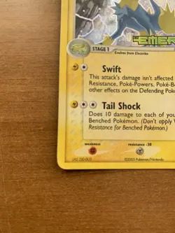 Manectric - Ex Emerald 7/106 - Reverse Holo Stamped - ENG - EXC - Image 4