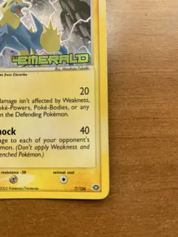 Manectric - Ex Emerald 7/106 - Reverse Holo Stamped - ENG - EXC - Image 5