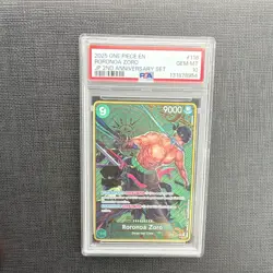 Bandai One Piece CCG Roronoa Zoro OP06-118 Foil Promo 2nd Anniv PSA 10 - Image 1