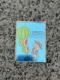 ONE PIECE Metakira Card Luffy Watermelon NatsuComi 2026 Promo Foil Japan - Image 1