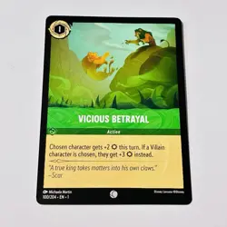 Disney Lorcana - Vicious Betrayal 100/204 Non Holo Lion King Fast Shipping - Image 1