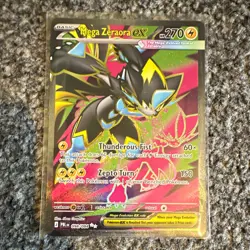 Pokemon TCG Mega Zeraora EX 098/084 PBLN Pitch Black Full Art Holo Secret Rare - Image 1