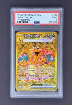 2023 Pokemon Charizard ex 228/197 OBF EN Obsidian Flames Hyper Rare - PSA 9 - Image 1