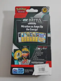pokemon miraidon ex battle deck 60 card deck box damaged - Image 2