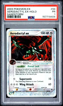 🔥 PSA 1 POOR AERODACTYL EX HOLO RARE | EX SANDSTORM 94/100 🔥 - Image 2