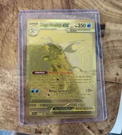 Mega Greninja EX Chaos Rising 122/086 Secret Rare Gold Full Art Foil Card - Image 1