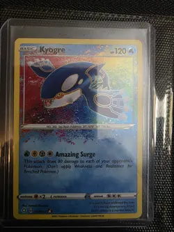 Pokemon TCG Shining Fates Kyogre Card 021/072 Amazing Rare, Near Mint Condition - Image 1