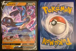 Lucario V 027/073 Holo V Rare Champion's Path Pokemon Holo Near Mint - Image 1