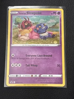 Pokemon 2021 Galarian Slowpoke SWSH126 Holo Rare Black Star Promo TCG Card - Image 1