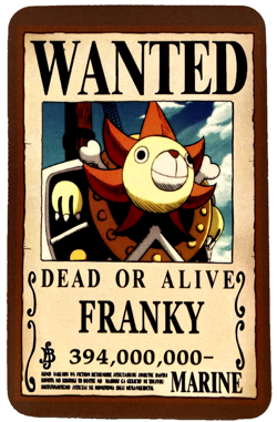 Franky One Piece Wanted Set ACG Holo Anime Card Dead or Alive - Image 1