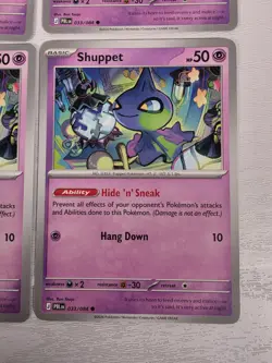 4x Pitch Black Shuppet 033/084 PlaySet Pokemon Trading Card Game Deck Build - Image 2