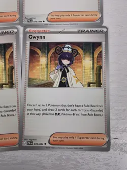 4x Gwynn 078/084 Playset Trainer Pokemon Trading Card Game Deck Building - Image 2