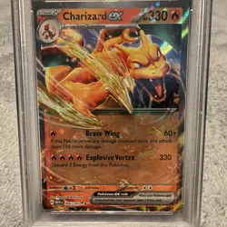 2023 Pokemon TCG Charizard ex 006/165 SV 151 Full Art Holo PSA 10 - Image 2