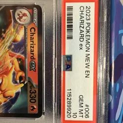 2023 Pokemon TCG Charizard ex 006/165 SV 151 Full Art Holo PSA 10 - Image 3