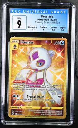 Froslass 226/203 Secret Rare Holo Evolving Skies Pokemon CGC 9 Mint - Image 1