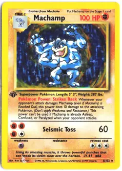 Machamp 8/102 Holo Holo Rare Deck Exclusives Pokemon LP - Image 1