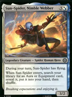 MTG Magic the Gathering Spider-Man Uncommon 154 Sun-Spider Nimble Webber - Image 1