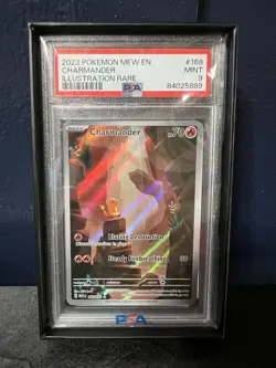 2023 POKEMON MEW EN-151 ILLUSTRATION RARE #168 CHARMANDER PSA 9 - Image 1