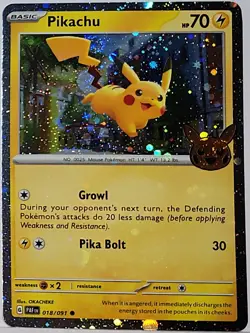 Fart Swirl 🌀 Pikachu 018 Cosmos Holo Bleed Error Rare Pokemon TCG 33 - Image 3