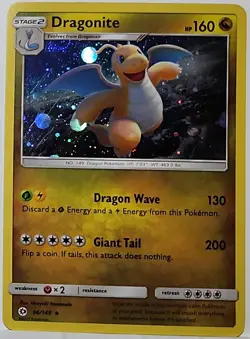 HD Swirl 🌀 Dragonite 96/149 Cosmos Holo Rare Pokemon TCG Promo - Image 2