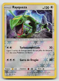 Rayquaza 106/145 Guardians Rising 2017 Reverse Holo Portuguese - Image 1