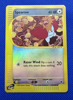 Pokemon TCG Spearow E-card Expedition Base Set Reverse Holo 130/165 - Image 1