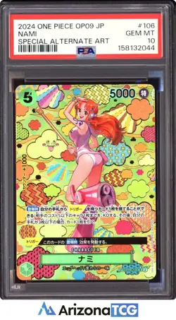 One Piece 2024 Nami OP08-106 Alt Art SP Japanese GEM MINT PSA 10 - Image 1