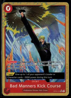 Bad Manners Kick Course (Alternate Art) OP04-016 Premium Booster - Image 1