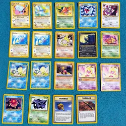 Vintage 2001 Pokemon Neo Revelation HP-DMG TCG 19 Card Lot, Common & Uncommon - Image 1