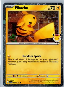 Pikachu (Pokemon Day 2026) Holo - 051/162 - NM - Pokemon Card - Stamped - Image 1