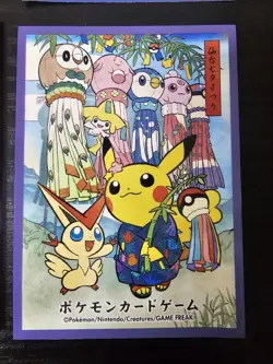 Pikachu Tohoku Festival Card Sleeves Set of 6 Pokemon Center Japan US Seller - Image 3