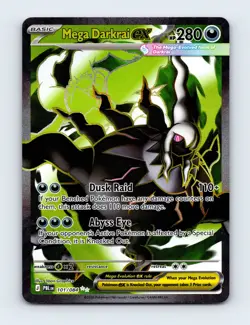 NM Mega Darkrai ex 101/084 Pitch Black Ultra Rare Pokemon Card - Image 1