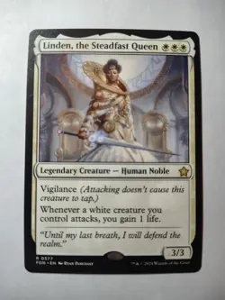 Linden, the Steadfast Queen 577 R Foundations Magic: The Gathering Near Mint - Image 1