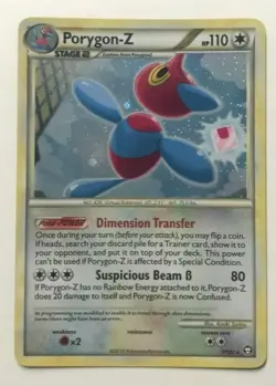 Porygon-Z Triumphant 7/102 Rare HOLO 2010 Pokemon Card TCG LP - Image 1